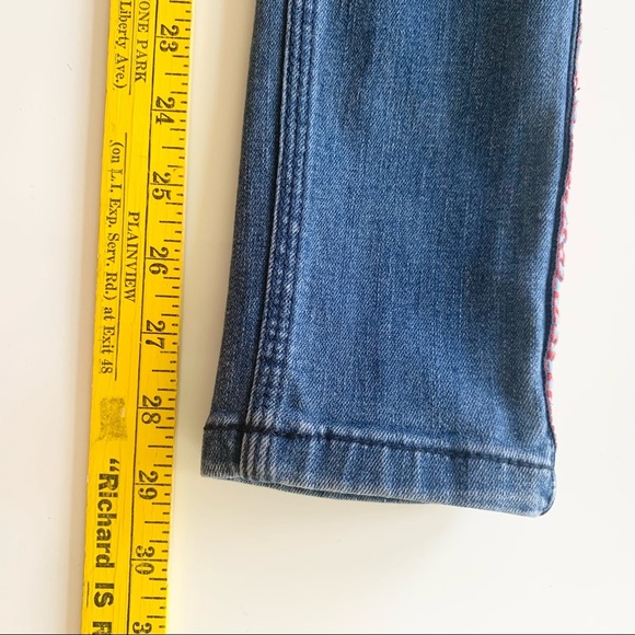 🌸Free People🌸 Side Striped Skinny Jeans Size 26 Blue - Picture 9 of 10